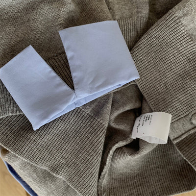 Suéter Ejecutivo Dos Texturas - Camisa y Punto Combinado para Mujer - Image 31