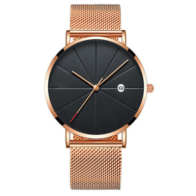 Reloj de Hombre con Calendario Acero Inoxidable Malla Metálica Cuarzo - Image 12