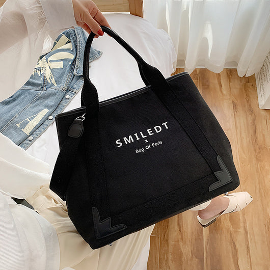 Bolso Tote Coreano de Gran Capacidad en Lona - Bolsa de Moda Versátil - Image 3