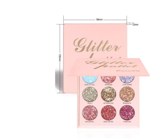 Paleta de Sombras Glitter 9 Tonos Mate y Metálico - Image 2