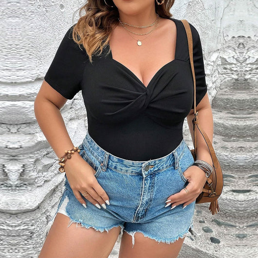 Blusa de Oficina Entallada Cuello en V para Mujer - Image 6