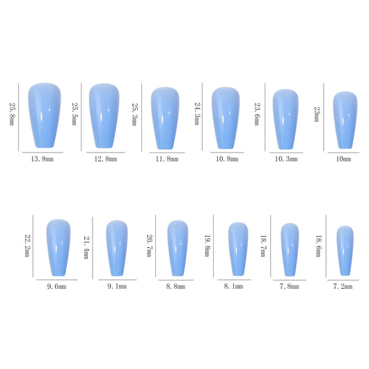 Set de 24 Uñas Postizas Cuadradas Efecto Hielo - Diseño Ballet - Image 18
