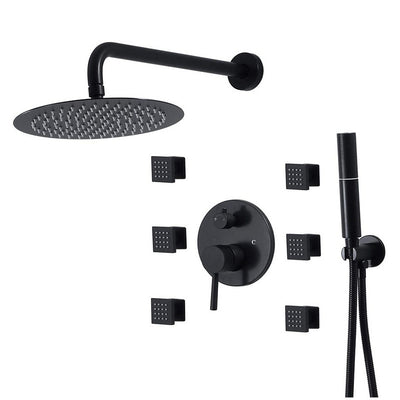 Conjunto de Ducha Empotrada Negra con Control de Temperatura - Image 16