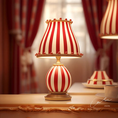 Lámpara de Mesita Retro Circo Americano para Dormitorio