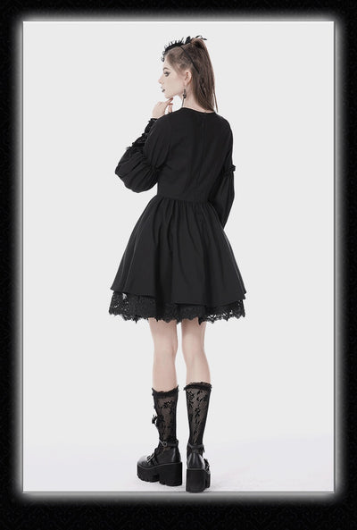 Vestido Gótico Muñeca con Cuello Ataúd - Image 14