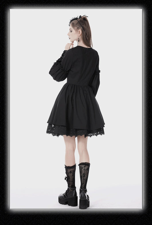 Vestido Gótico Muñeca con Cuello Ataúd - Image 14