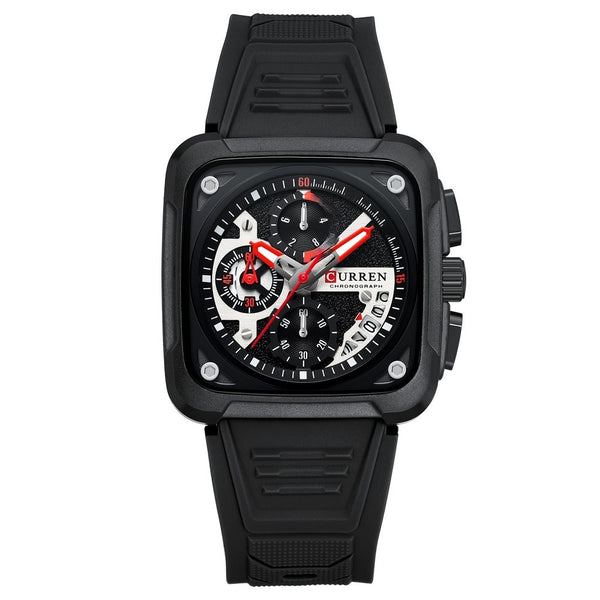 Reloj de Pulsera Cuadrado Multifunción con Seis Agujas para Hombre - Image 3