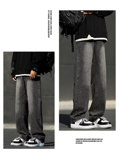 Jeans Negros Ahumados Primavera para Hombre - Corte Clásico Americano - Image 9