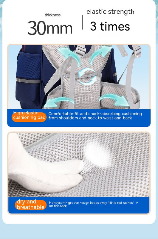 Mochila Escolar Ergonómica con Soporte Lumbar y Protección Impermeable - Image 40