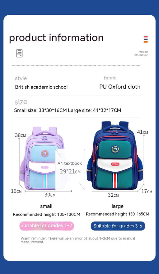 Mochila Escolar Ergonómica con Soporte Lumbar y Protección Impermeable - Image 42