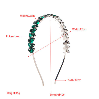 Diadema Retro Francesa con Textura Metálica y Cristales Brillantes - Image 16