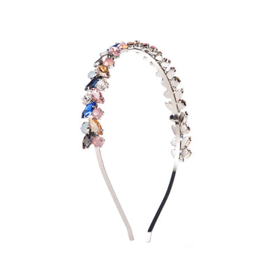 Diadema Retro Francesa con Textura Metálica y Cristales Brillantes - Image 24