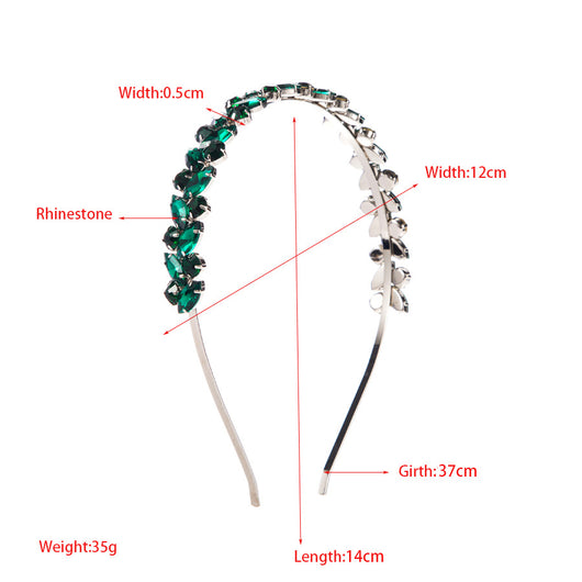 Diadema Retro Francesa con Textura Metálica y Cristales Brillantes - Image 25