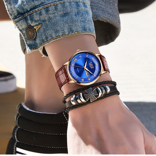 Reloj de Cuarzo Elegante para Mujer con Calendario Dual y Resistencia al Agua - Image 29