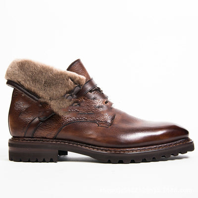 Botas Británicas de Cuero Gamuza con Cordones - Tacón Robusto Estilo Clásico - Image 10