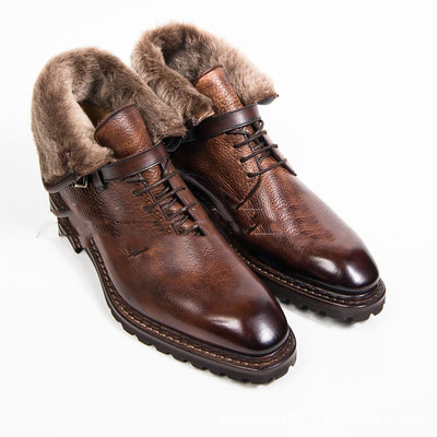 Botas Británicas de Cuero Gamuza con Cordones - Tacón Robusto Estilo Clásico - Image 12