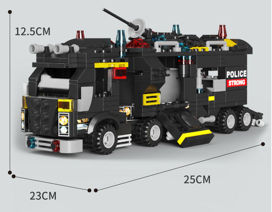 Auto de Policía Especial con Bloques de Construcción Pequeños - Juego de Ciudad - Image 23