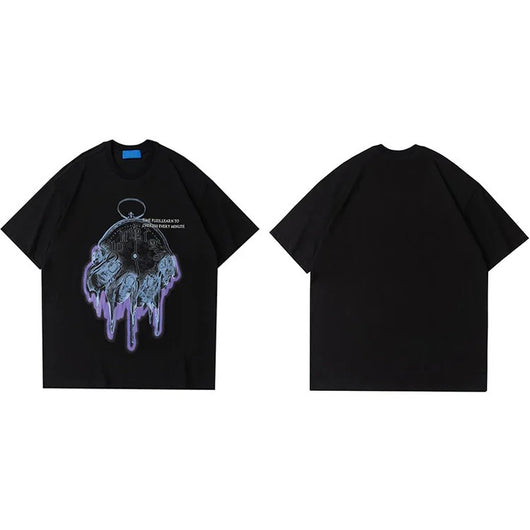 Remera Streetwear Gráfica Time Flies para Hombre - Image 14