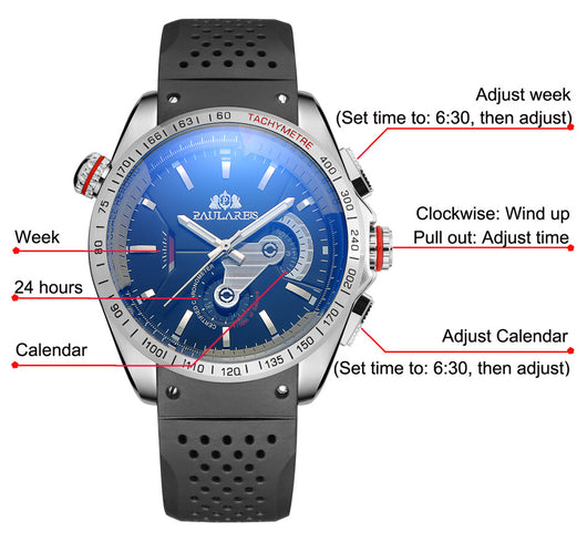 Reloj Mecánico Automático Multifuncional con Esfera Luminiscente para Hombre - Image 16