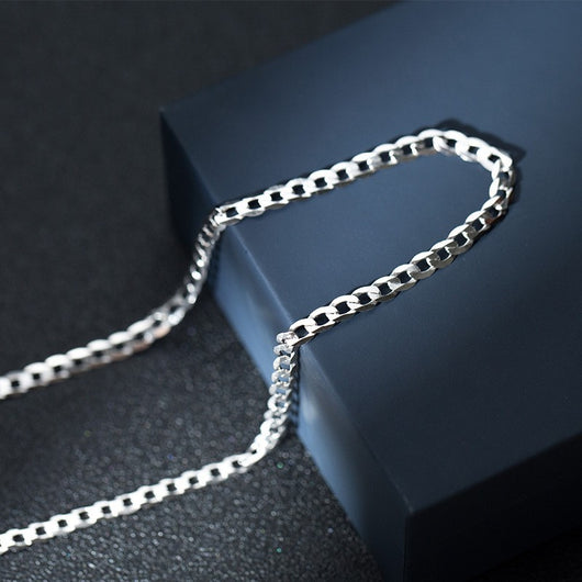 Cadena Cubana de Plata Esterlina S925 para Hombre - Collar Dominante de Clavícula - Image 22