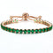 Pulsera de Cristal con Deslizador Ajustable - Joyería Chapada en Oro para Mujer