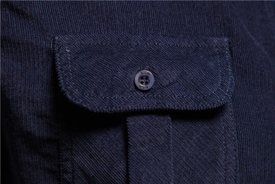 Camisa Azul de Manga Larga para Hombre - Estilo Universitario - Image 32