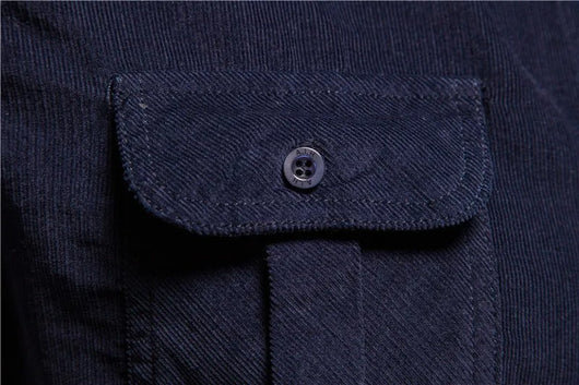 Camisa Azul de Manga Larga para Hombre - Estilo Universitario - Image 32