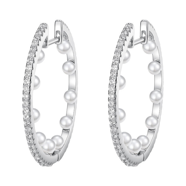Aretes de Perla Redonda Personalizados en Plata 925