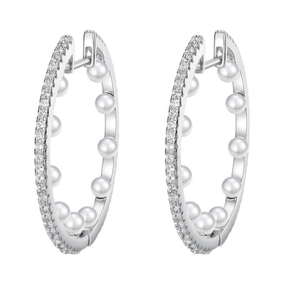 Aretes de Perla Redonda Personalizados en Plata 925