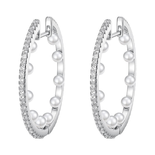 Aretes de Perla Redonda Personalizados en Plata 925