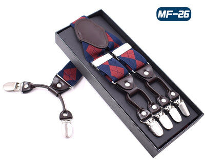 Tirantes Elásticos Multicolor con 6 Clips para Hombre - Image 20