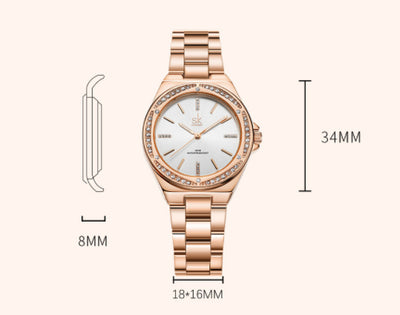 Reloj de Cuarzo para Mujer con Cristales de Circón - Diseño Minimalista - Image 7