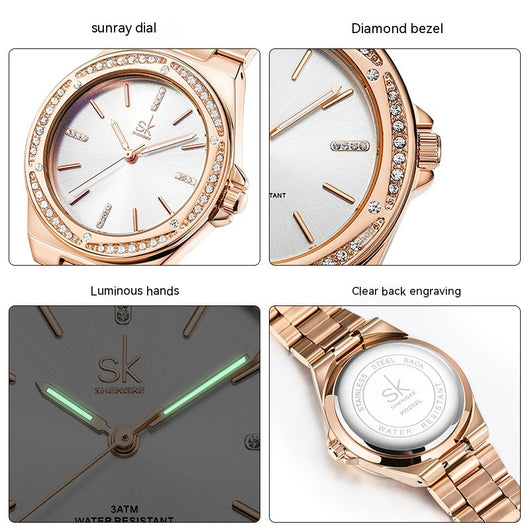 Reloj de Cuarzo para Mujer con Cristales de Circón - Diseño Minimalista - Image 13