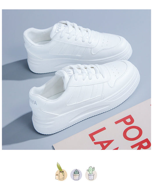 Tenis Blancos de Cuero para Mujer - Estilo Casual Deportivo Versátil - Image 20