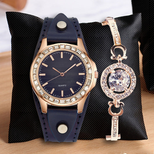 Reloj de Lujo Ligero con Pulsera de Diamantes Completa para Mujer - Image 11