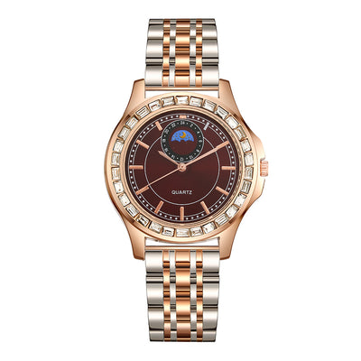 Reloj de Acero Inoxidable con Strass para Mujer - Temperamento Elegante - Image 11