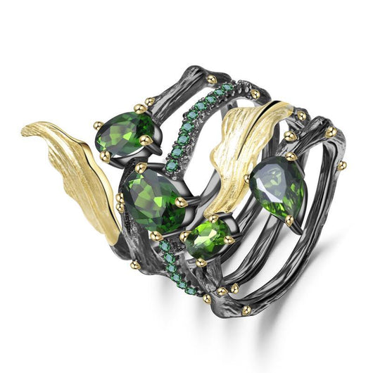 Anillo de Cristal Piedras Preciosas Multicolor en Plata 925 - Image 14