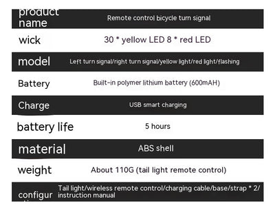 Luz Trasera Inteligente para Bicicleta con Control Remoto y Carga USB - Image 27