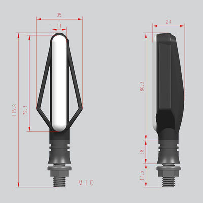 Direccionales LED Secuenciales para Moto con Luz de Freno - Image 6