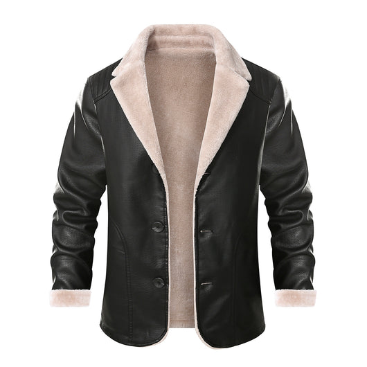 Abrigo de Cuero con Forro Polar Grueso - Chaqueta Cálida Premium - Image 10