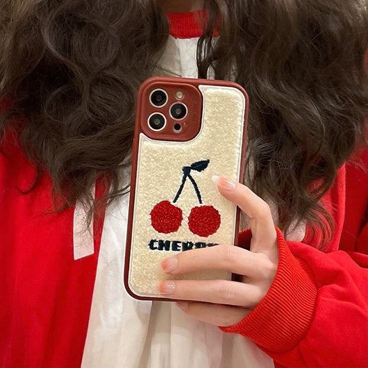 Funda Cereza Adorable con Lente Completo para Teléfono - Image 11