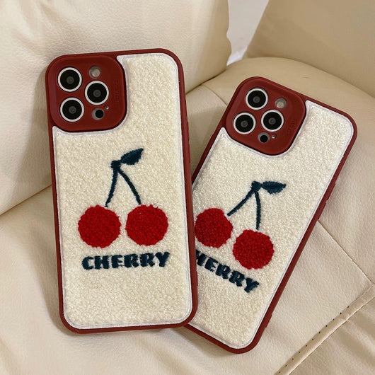 Funda Cereza Adorable con Lente Completo para Teléfono - Image 12