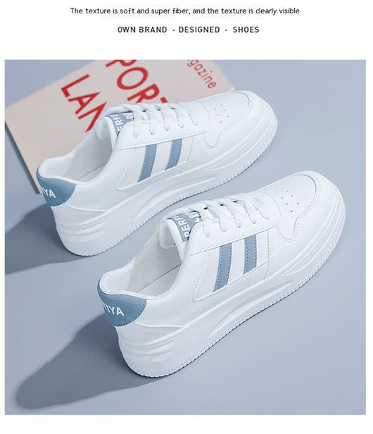 Tenis Blancos de Cuero para Mujer - Estilo Casual Deportivo Versátil - Image 29