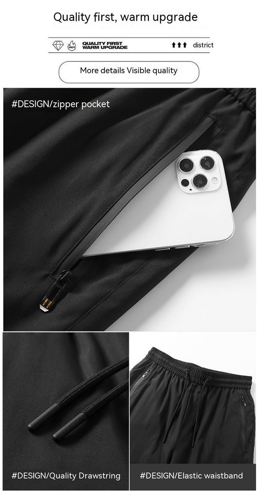 Pantalones Acolchados de Invierno con Cintura Elástica para Hombre - Image 10