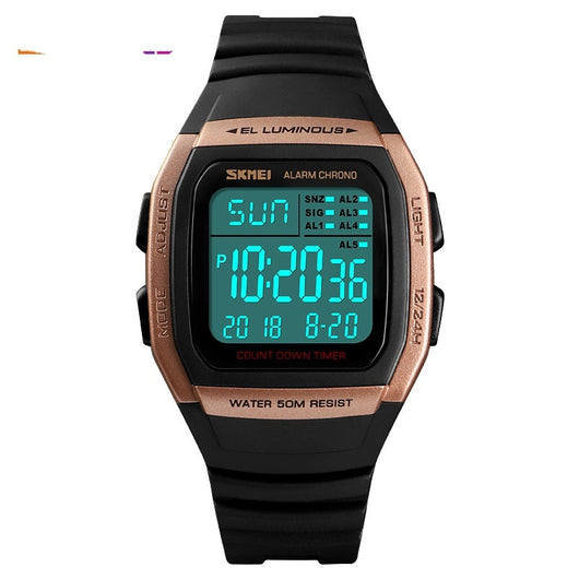 Reloj Deportivo Digital Cuadrado Doble Hora Multifuncional - Image 3
