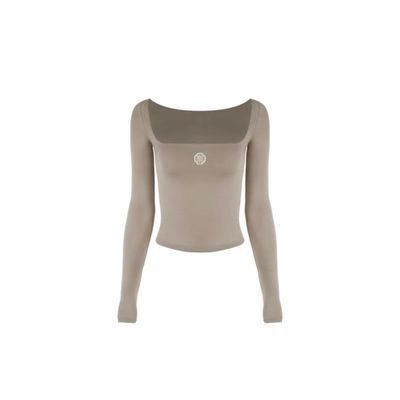 Playera Escote Cuadrado Morandi Ajustada para Baile Americano - Image 14