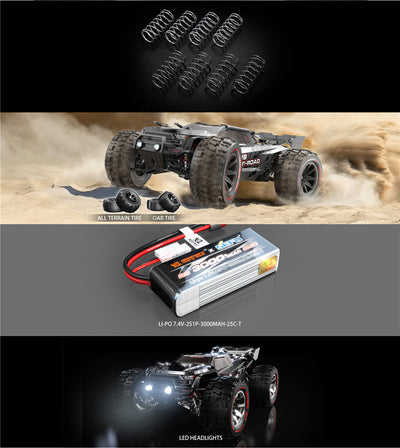 Auto RC Deportivo de Alta Velocidad con Control Remoto 2.4GHz - Camión Drift Brushless - Image 16