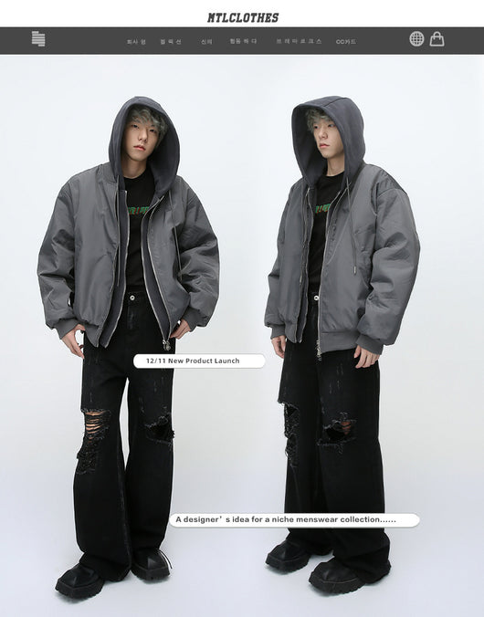 Abrigo de Invierno Hombre Doble Cierre Acolchado Térmico - Image 11