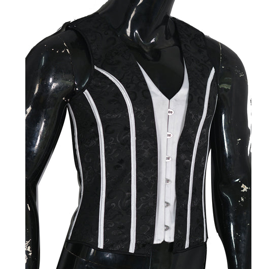 Chaleco Reductor Jacquard Negro Premium para Hombre - Image 11