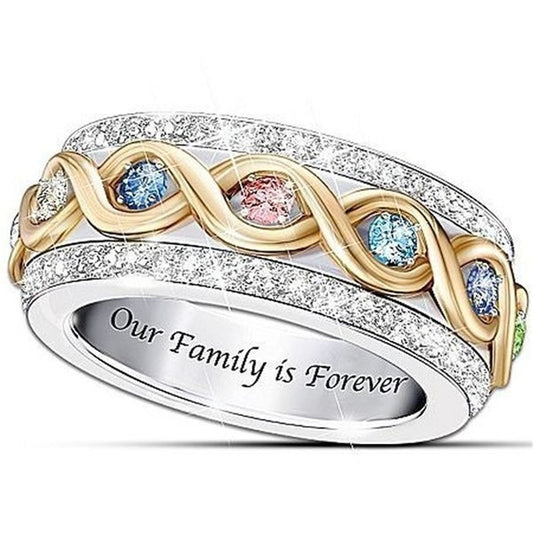 Anillo de Diamantes Bicolor Completo